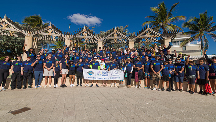 Ocean Conservancy group photo with check